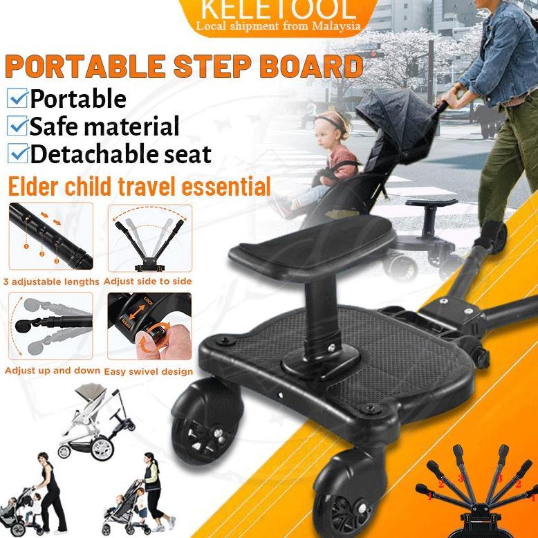 Kursi Boncengan Tambahan Universal untuk Stroller Anak Roda Dua Tempat Duduk Tambahan Kereta Dorong 