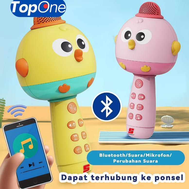 Multifungsi Mikrofon Anak Bluetooth Wireless Speaker Mainan Mikrofon Kartun Nyanyi Anak Perempuan