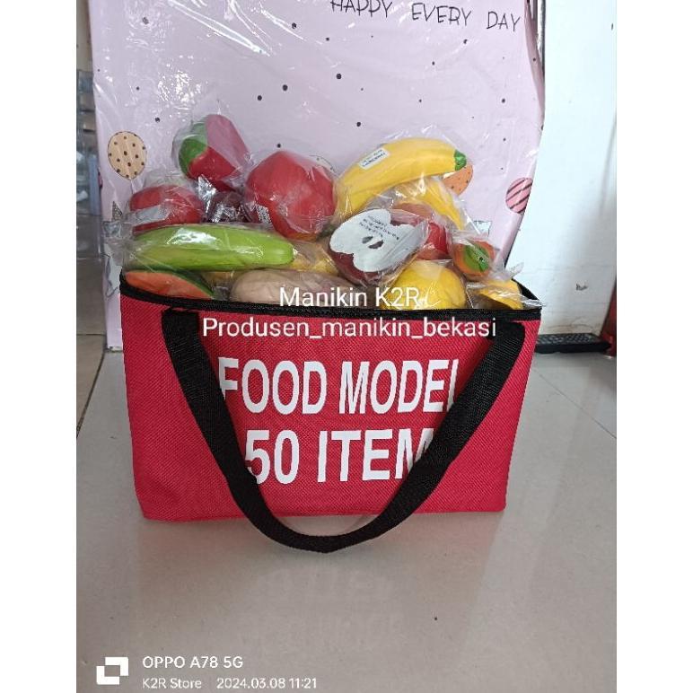Food Model ISI 26ITEM - 50ITEM / Replika Makanan 4 Sehat 5 Sempurna/Alat Peraga Makanan