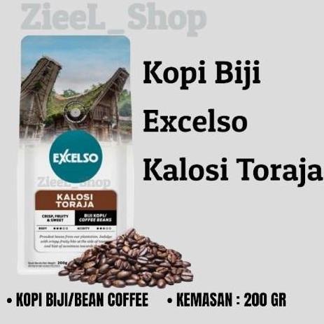 Ready Kopi Biji Excelso kalosi toraja 200g- Coffee Bean Excelso Kalosi Toraja Biji