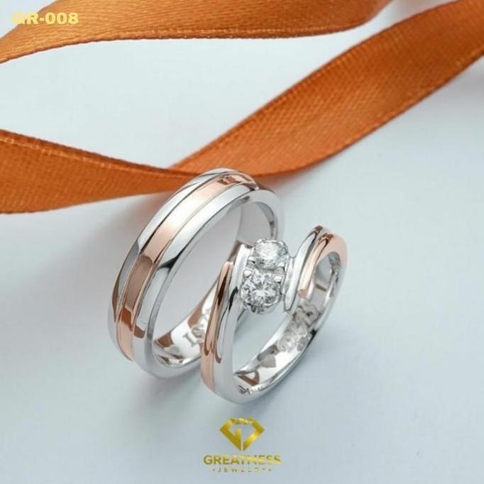 Cincin Kawin Nikah Couple Emas Dan Palladium GR-0