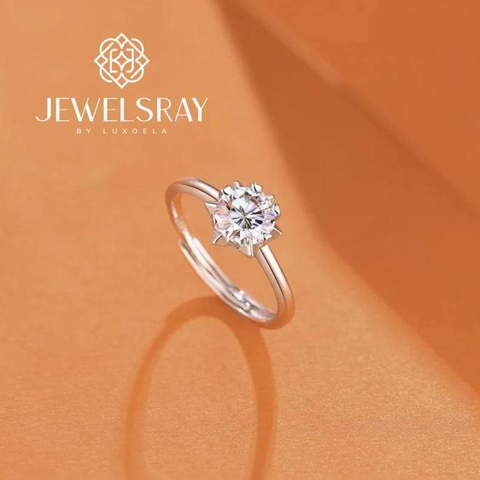 Cincin Tunangan Ashley Wedding Ring Moissanite - Cincin Kawin 1 Carat