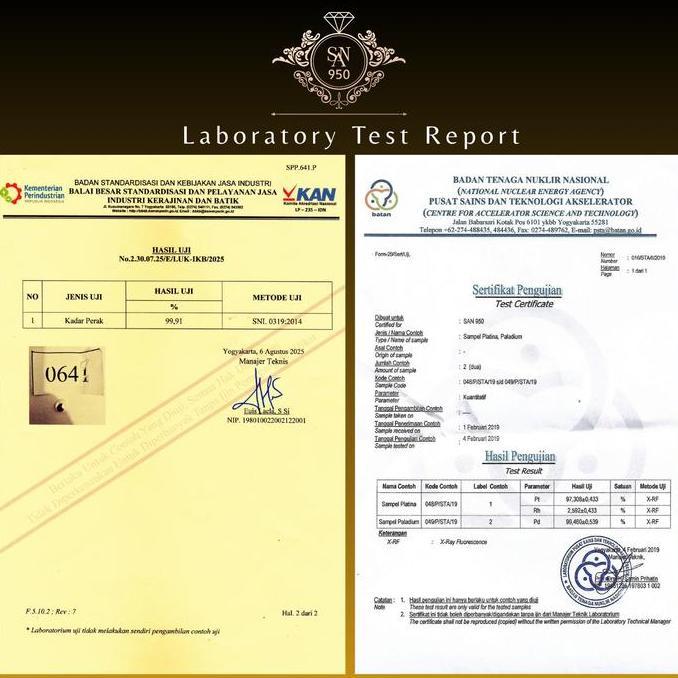 Cincin Perak 950 Nikah Single Tunangan Kawin Lamaran Rings | Pilihan Palladium Platinum Emas Putih K
