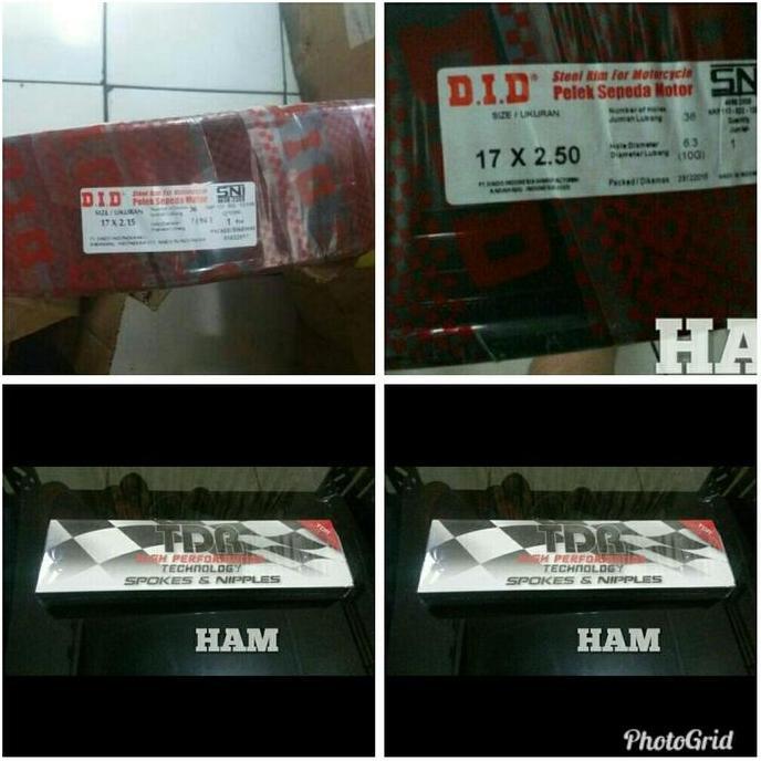 velg 215 dan 250 17 did hitam dan jari tdr 2bj