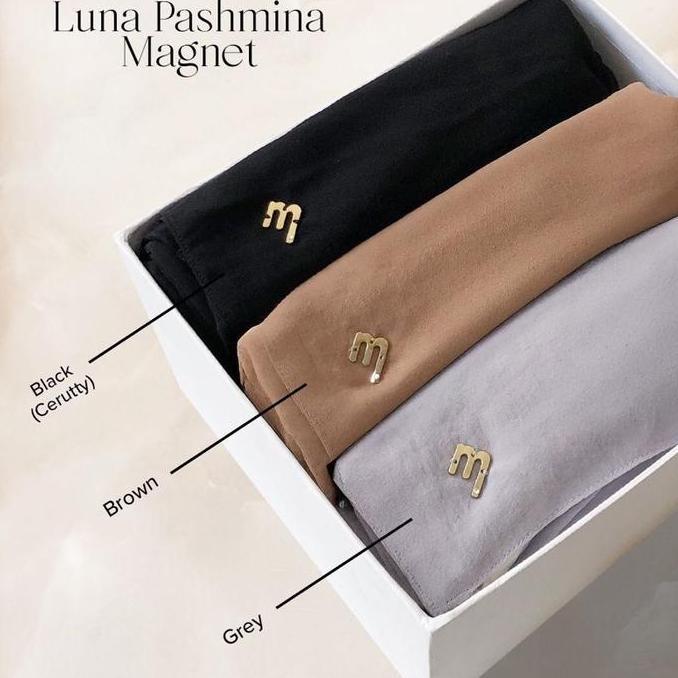Super Sale, Skyshop Hijab Luna Pashmina Magnet By Monel Size 180X75 Bahan Chiffon Crinkle Airflow Ke