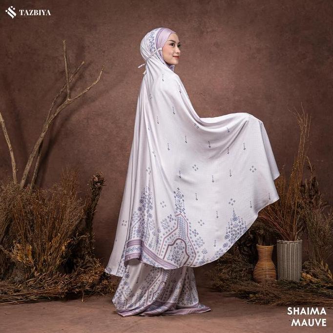 Tazbiya Shaima Series Mukena Rayon Satin Allover | Mukena Satin Allsize Dewasa | Free Sajadah Motif