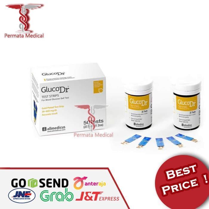 Strip Gluco DR code 8/ Bio Sensor 1 box isi 2 tube x 25 test strip