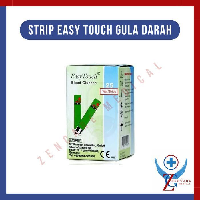Strip Easy Touch Gula Darah / Alat Ukur Gula Darah Sebotol Isi 25 Pcs