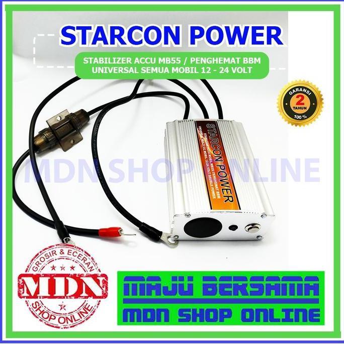 Stabilizer accu mobil multi cc 12-24 volt starcon power MB55 DAUBLE POWER penghemat bbm kualitas bag