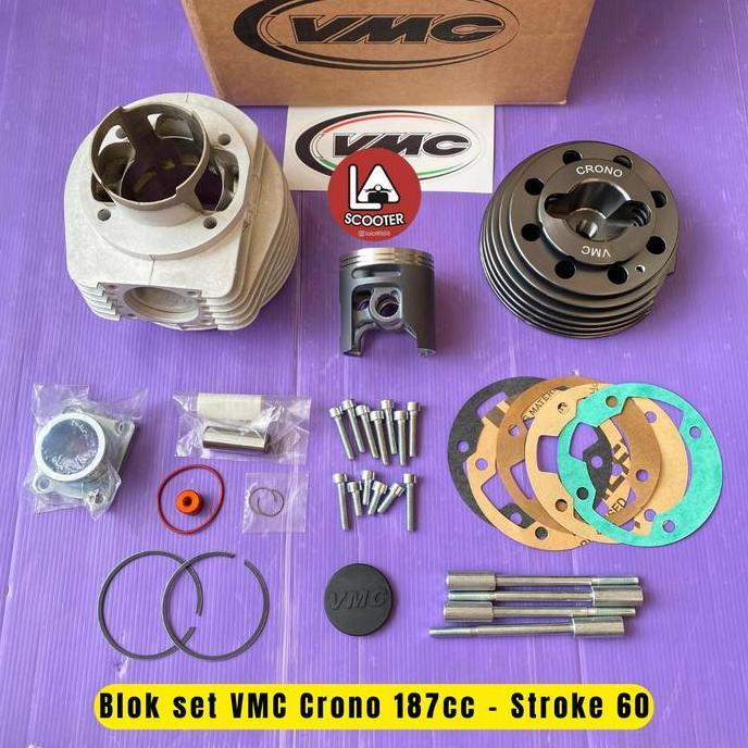 Blok Set VMC Crono 187 cc Alloy Utk Vespa Sprint, Px dkk