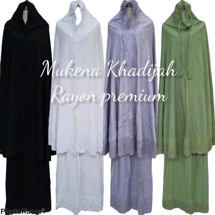 Mukena Khadijah rayon premium tutup dagu"