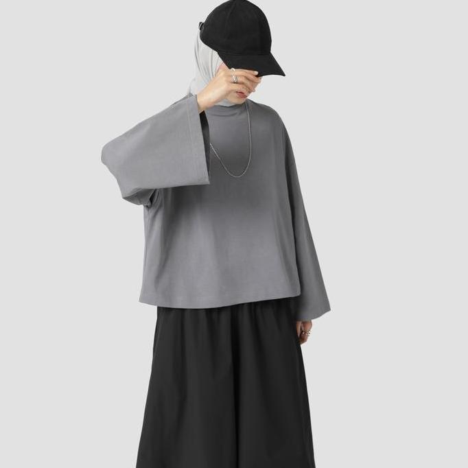 Sabamodest - Crop Loose T-Shirt - Kaos Crop Loose Fit Wanita