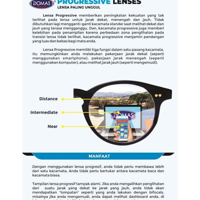 NDR Lensa Kacamata Progresif Plus Minus Lensa Baca Jauh Dekat Lensa Auto Fokus Lensa Ukuran Tinggi d