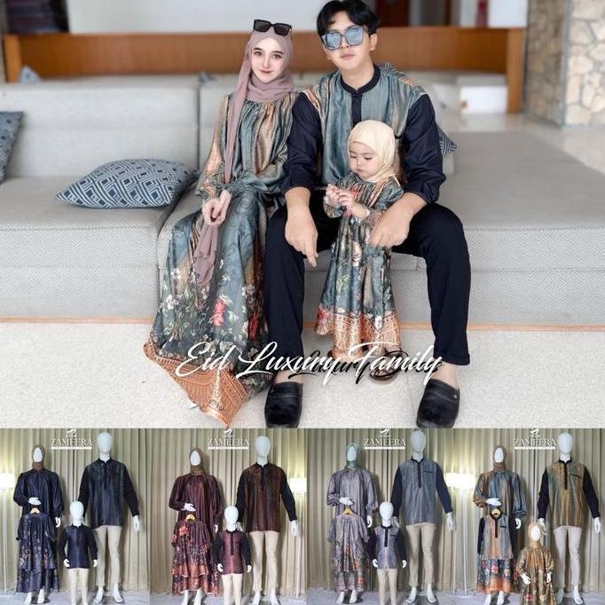Best Item, Sarimbit Keluarga 2026 Lebaran Premium Baju Couple Keluarga Ayah Ibu Anak Set Jilbab Zali