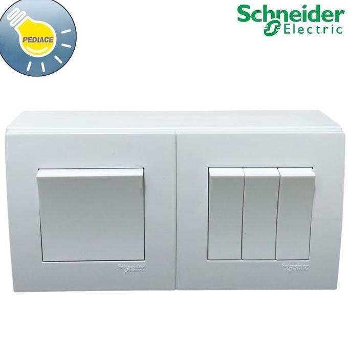 Saklar Hotel 1 Gang + Saklar Triple Outbow Tempel Schneider VIVACE