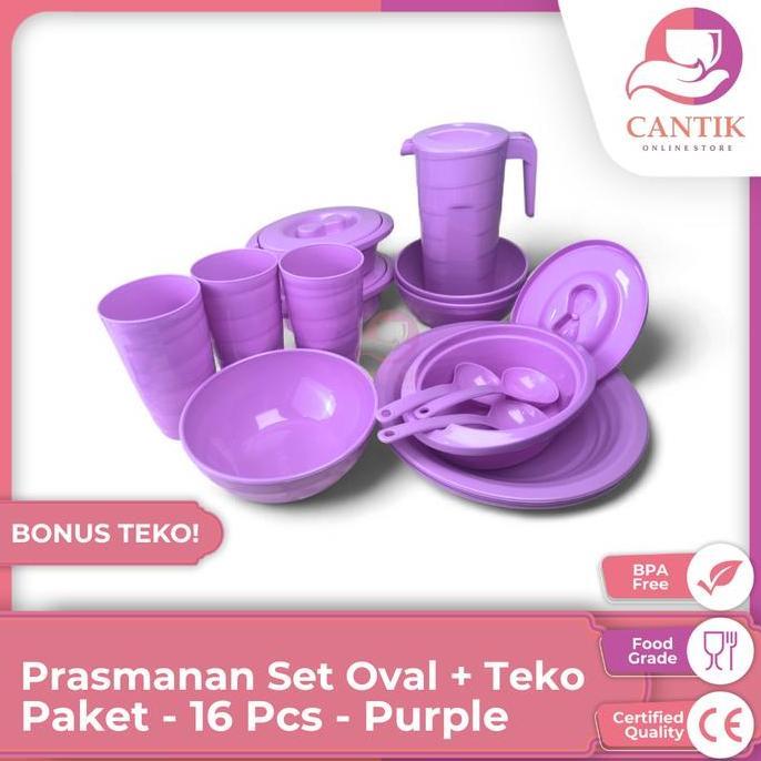 Discount Prasmanan Mini Set Combo Teko Kulkas Isi 16 Pcs  (3 Basi Mini 500Ml + 3 Piring Makan Bulat 