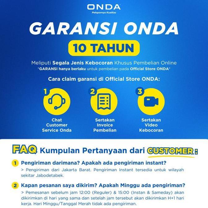 Lansungkirim- Onda Kran Dapur Cuci Piring V 637 T 1/2 In Keran Air Cuci Piring Tembok Stainless Anti