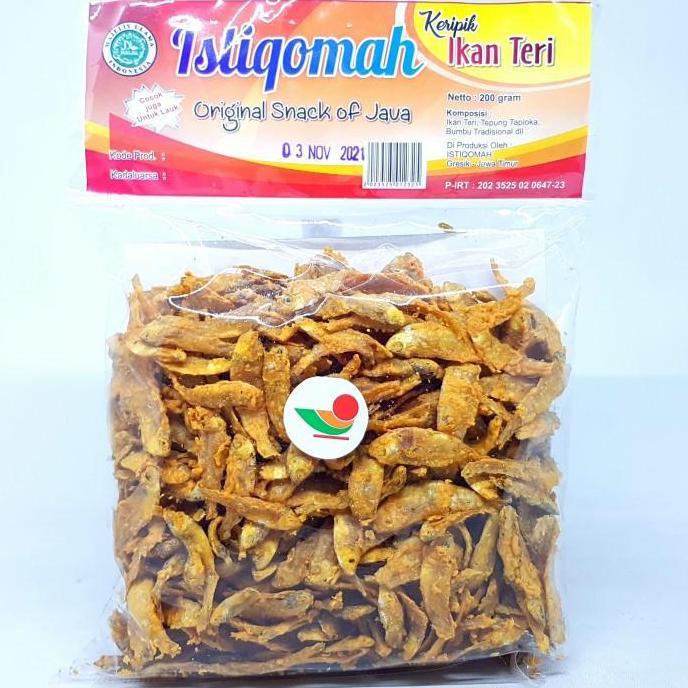 Bestone- ISTIQOMAH KERIPIK IKAN TERI 200gr | KRIPIK GRINTING CRISPY MINI BABY