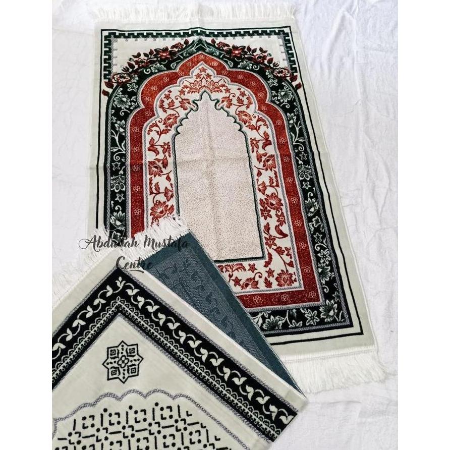 Religg- Sajadah Tebal Mewah Eksklusif Premium Sholat Nyaman Dan Lembut Ukuran 70X110 Cm Safatex Turk