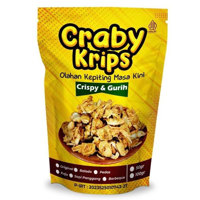 Bestone- CRABY KRIPS 100gr - MAKANAN SNACK BABY CRAB CRISPY BABYCRAB KILOAN