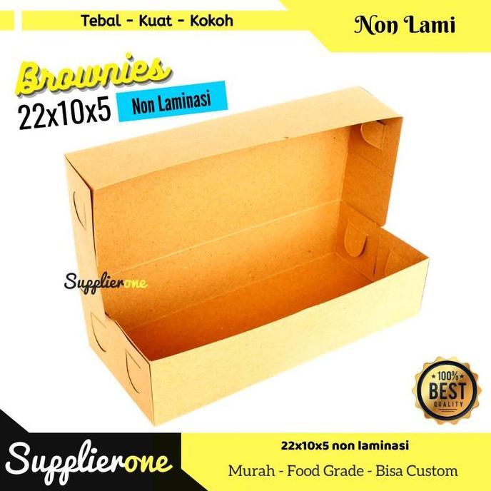 New- Dus Brownies Non Laminasi Isi 25 / Box Brownies / Kemasan Brownies