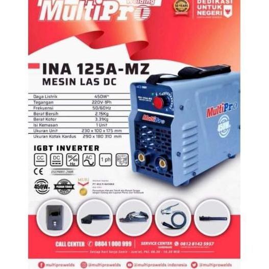 ;&;&;&;&] MULTIPRO INA 125A-MZ Mesin Travo Las 450 Watt