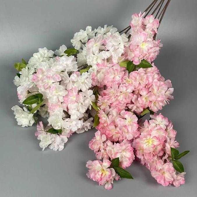 [12 PCS] Bunga Cherry Blossom Artificial - Bunga Dekorasi Sakura Plastik Mei Hua Imlek Premium bunga