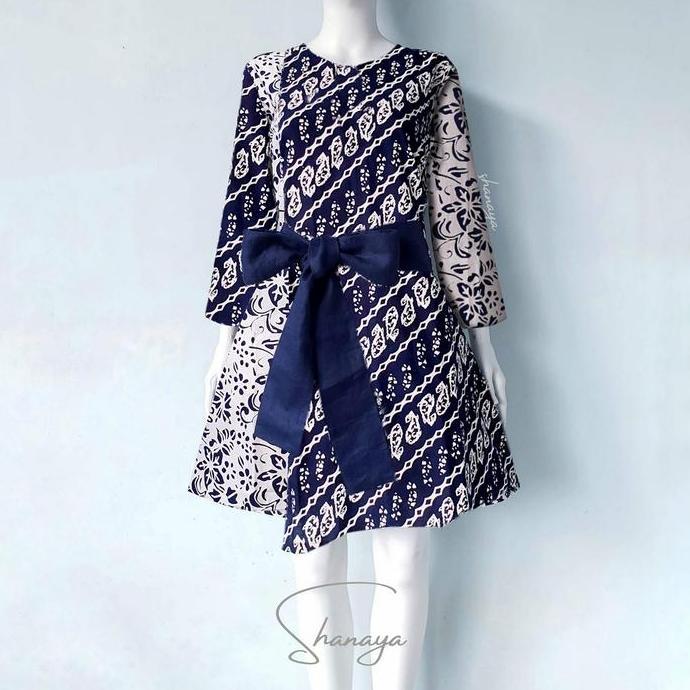Newrelig- Shanaya Batik Tunik Pita Cap Garutan Kombinasi Kanaya Size S M L Xl Xxl Bisa Request Coupl
