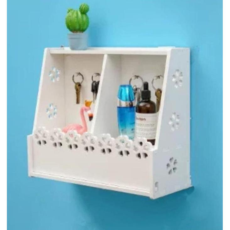 YGM Rak Dinding Wadah Obat P3k Kosmetik Tempat Gantung Kunci Key Holder