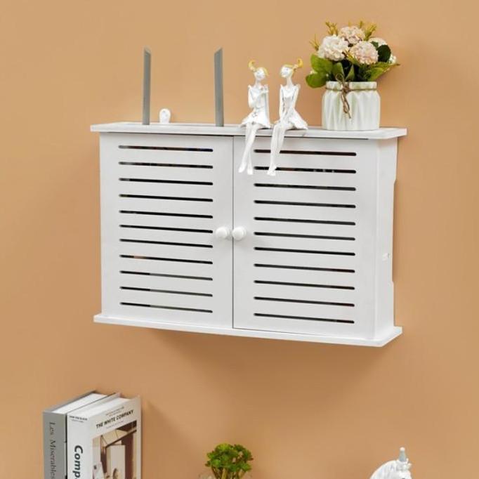 YGM Kotak penyimpan router wifi, rak wifi, rak kayu router wifi dekorasi