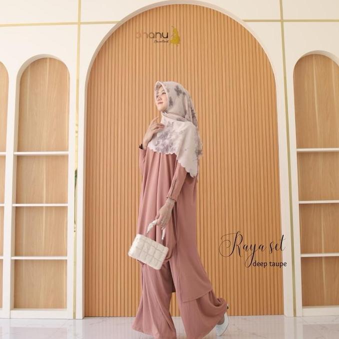 Newrelig- Bhanu~Raya One Set Tunik Long Bahan Knit Premium Busui By Bhanu.Excellent