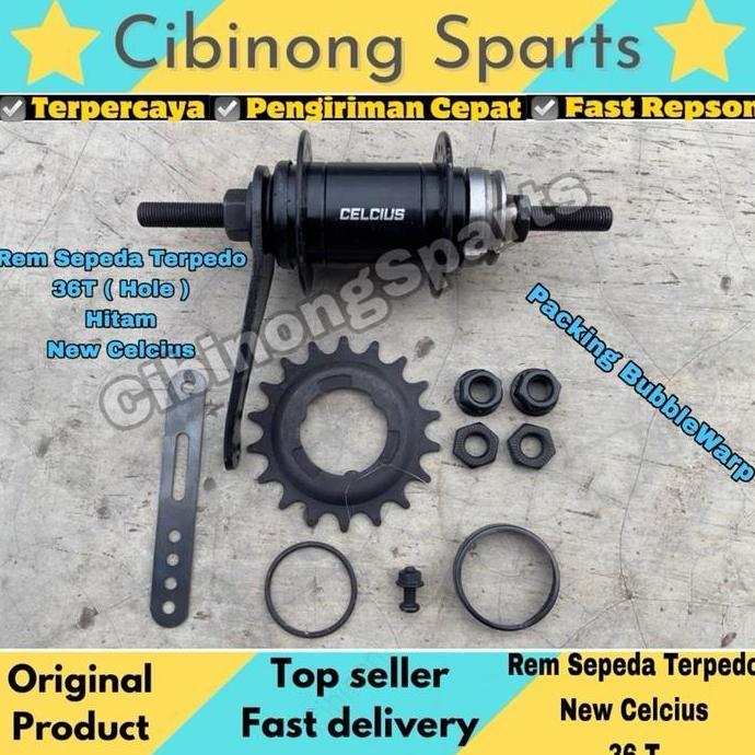 Promo Hub Nap Rem Terpedo Torpedo 36T Hole Sepeda BMX Fixie Ontel New Diskon