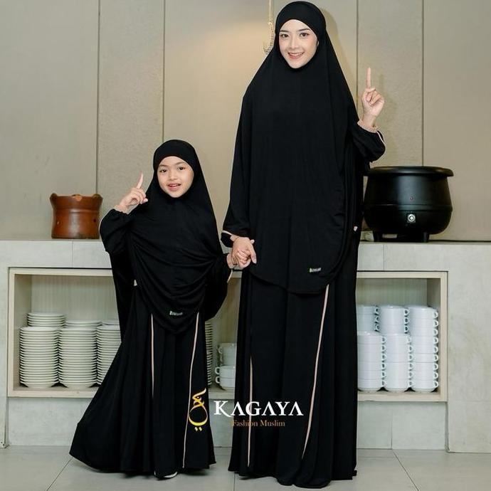 Promo, Gamis Couple Ibu Dan Anak Mina Full Set Dengan (Free Cadar) By Luthfia Kids Panjang Baju Kelu