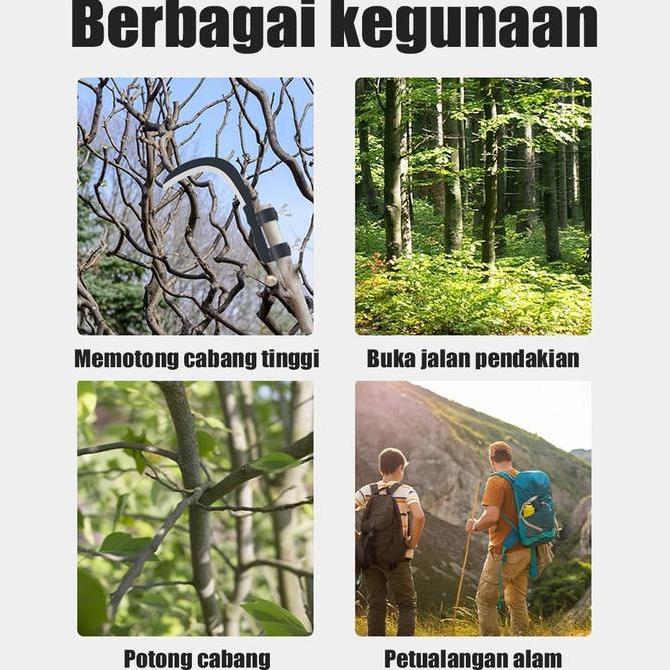 Ocean-X[COD] Sabit Pisau pinang, Sabit Kelapa Sawit, Sabit Nangka, Sabit Teleskopik Serbaguna untuk 