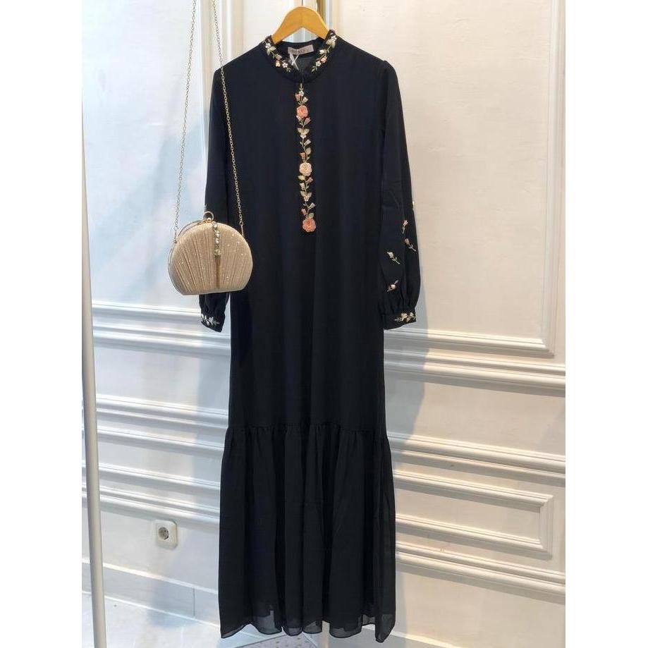 Limited, Aurora Dress Gamis Sarimbit Keluarga So-345 Black Edition By Nesty Collection