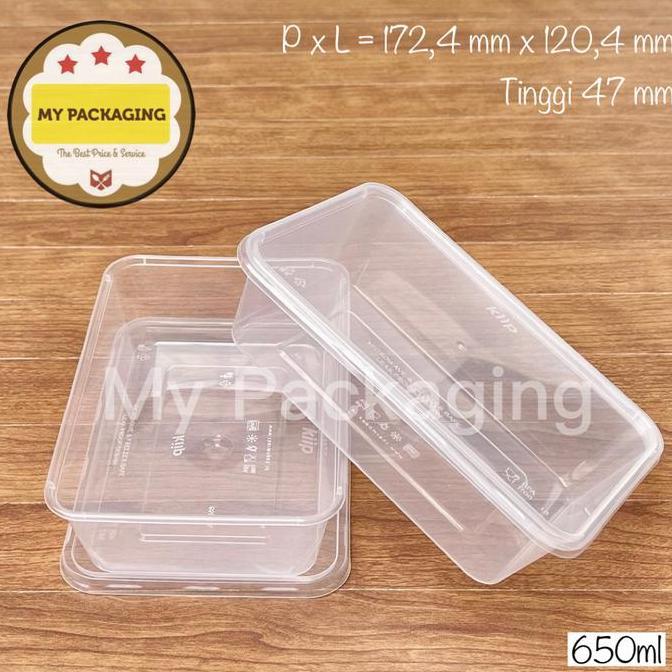 Baru- Kiip Food Box / Container Microwave / Thin Wall /Kotak Makan 650Ml Bening