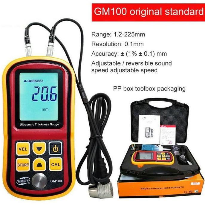 Ultrasonic Thickness Gauge Gm100 Benetech Tester Gm-100 Gm 100 Meter