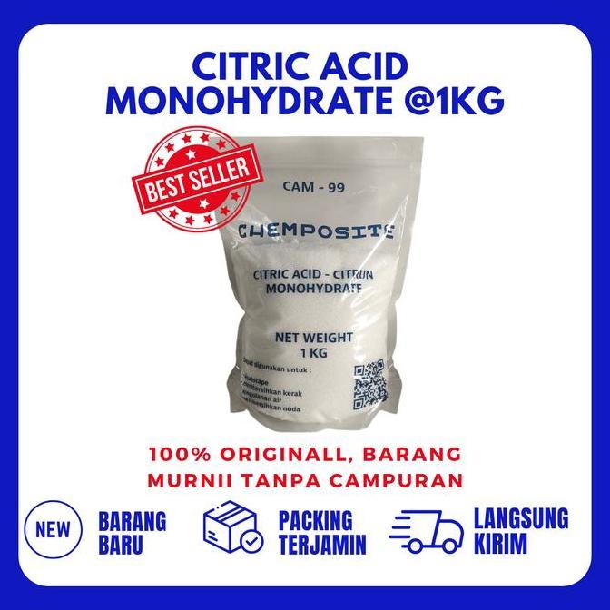 BERKUALITAS Pembersih pakaian / Citric Acid monohydrate / citrun / asam sitrun @1KG