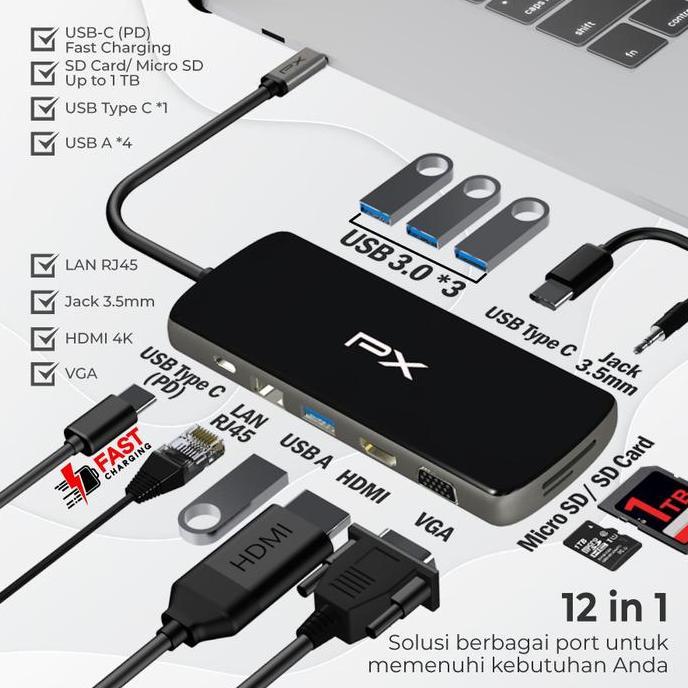 Daptorti- Usb Hub Converter Type C Hub Adapter Laptop Macbook Ipad Tablet Type C 3.1 To Hdmi 4K Usb 