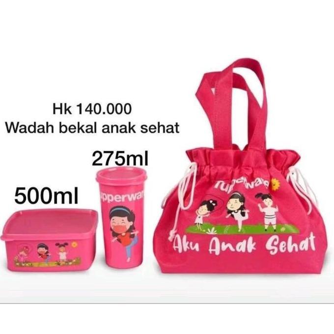 Baru- Aku Anak Sehat Tupperware Paket Bekal Anak /   Kotak Makan Tupperware