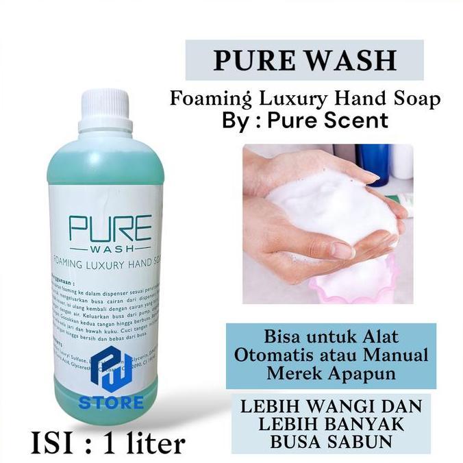 BERKUALITAS Sabun Cuci Tangan Hand Soap Foam CALMIC PURE WASH Lebih Harum Berbusa 1 Liter ORIGINAL