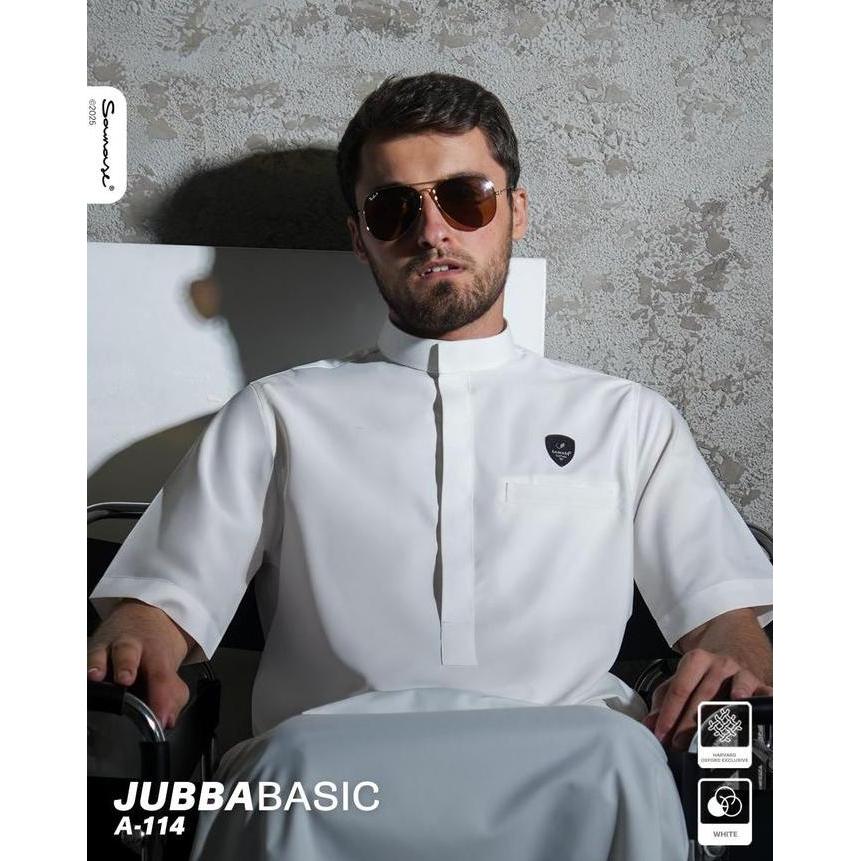Ready SAMASE Jubba Basic A114 Jubah Pria Dewasa Lengan Pendek