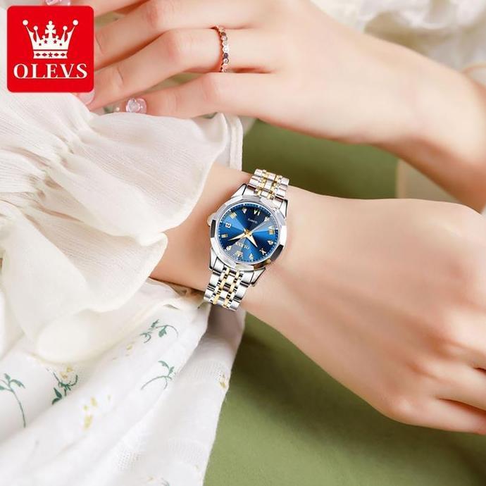 Watchtime- Olevs Jam Tangan Wanita Anti Air Anak Perempuan Cewek Kecil Rantai Original Casual Analog