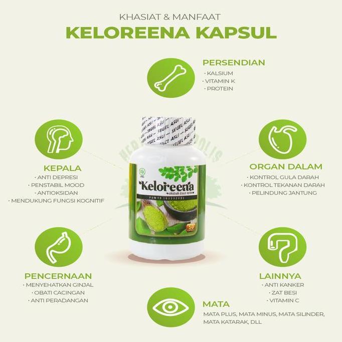 Cleaanea- Obat Antidepresan Alami, Penghilang Depresi Cemas Keloreena 50 Kapsul