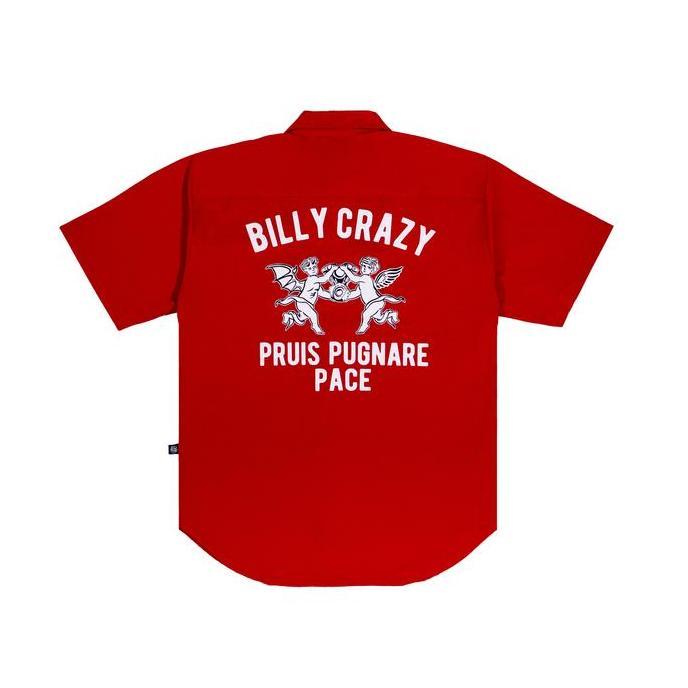 Billy Crazy Apparel - Workshirt / Kemeja Pria - Angel and Devil Red