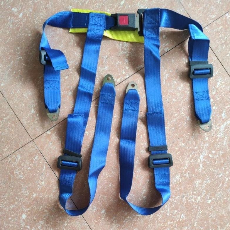 tali sabuk pengaman seatbelt safetybelt JOK racing MOBIL balap 4 titik warna merah biru hitam RACING