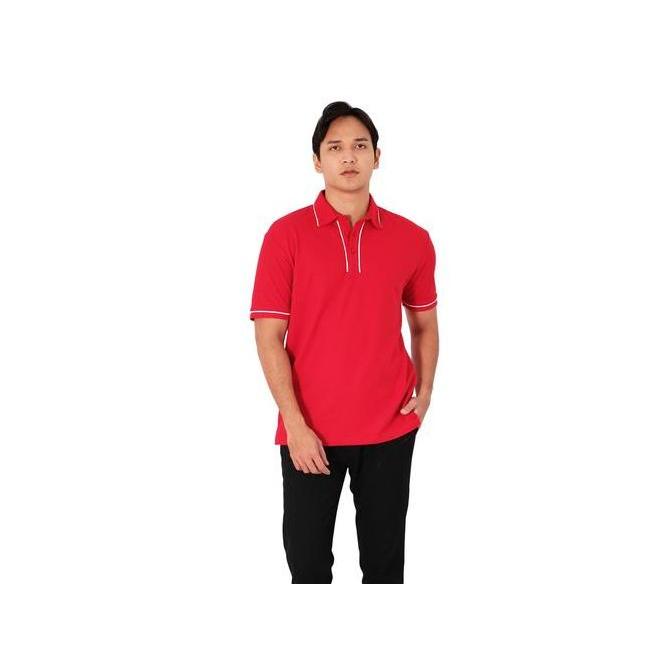 POSHBOY Polo Shirt Barcelona Red - Polo Shirt Pria Lengan Pendek