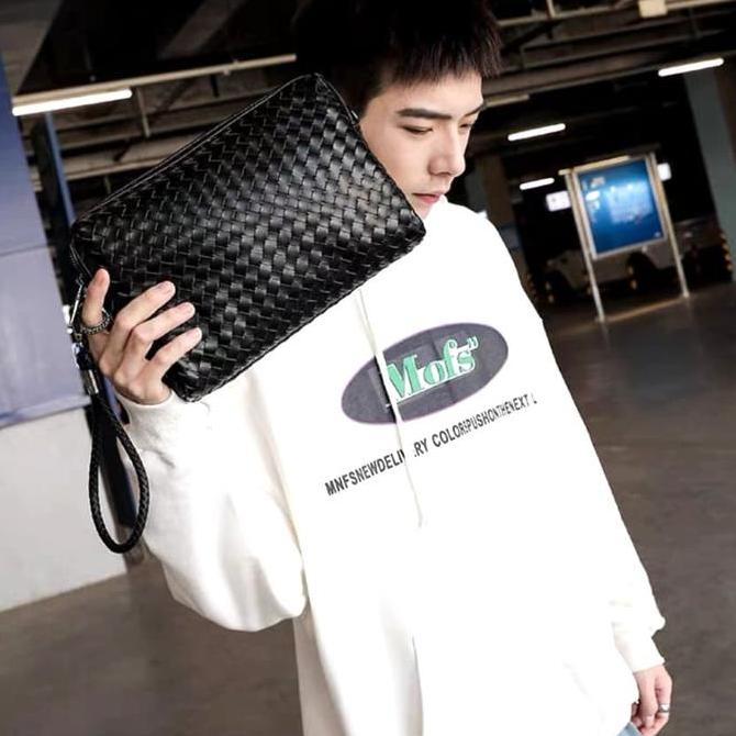 Tampilgayar- Leather Concept Lowinskie Clutch Bag Pria Clutch Kulit Pria Tas Tangan Pria Tas Kulit A
