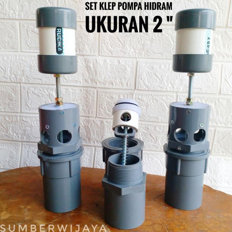 Klep Pompa Hidram 2 inch pvc ( 2 klep buang 1 klep hantar)