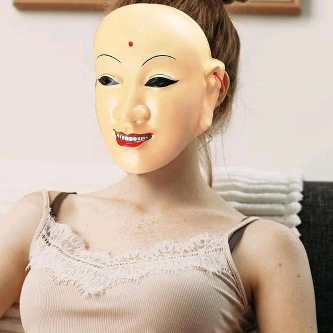 TOPENG WAJAH CANTIK BIKSU BOTAK PEM